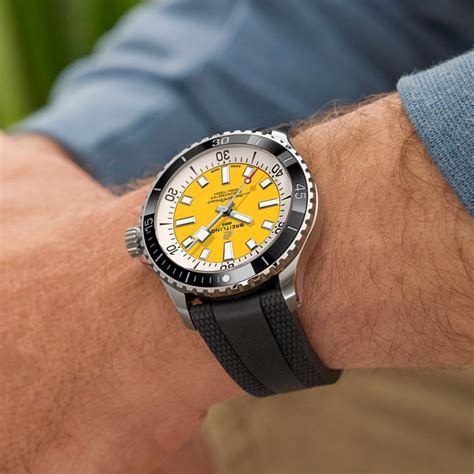 breitling aerospace yellow dial|breitling superocean 42 yellow.